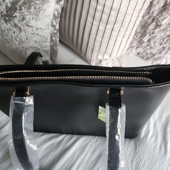 NWT Badgley Mischka Black Tote with gold accents NWT - Picture 8 of 16